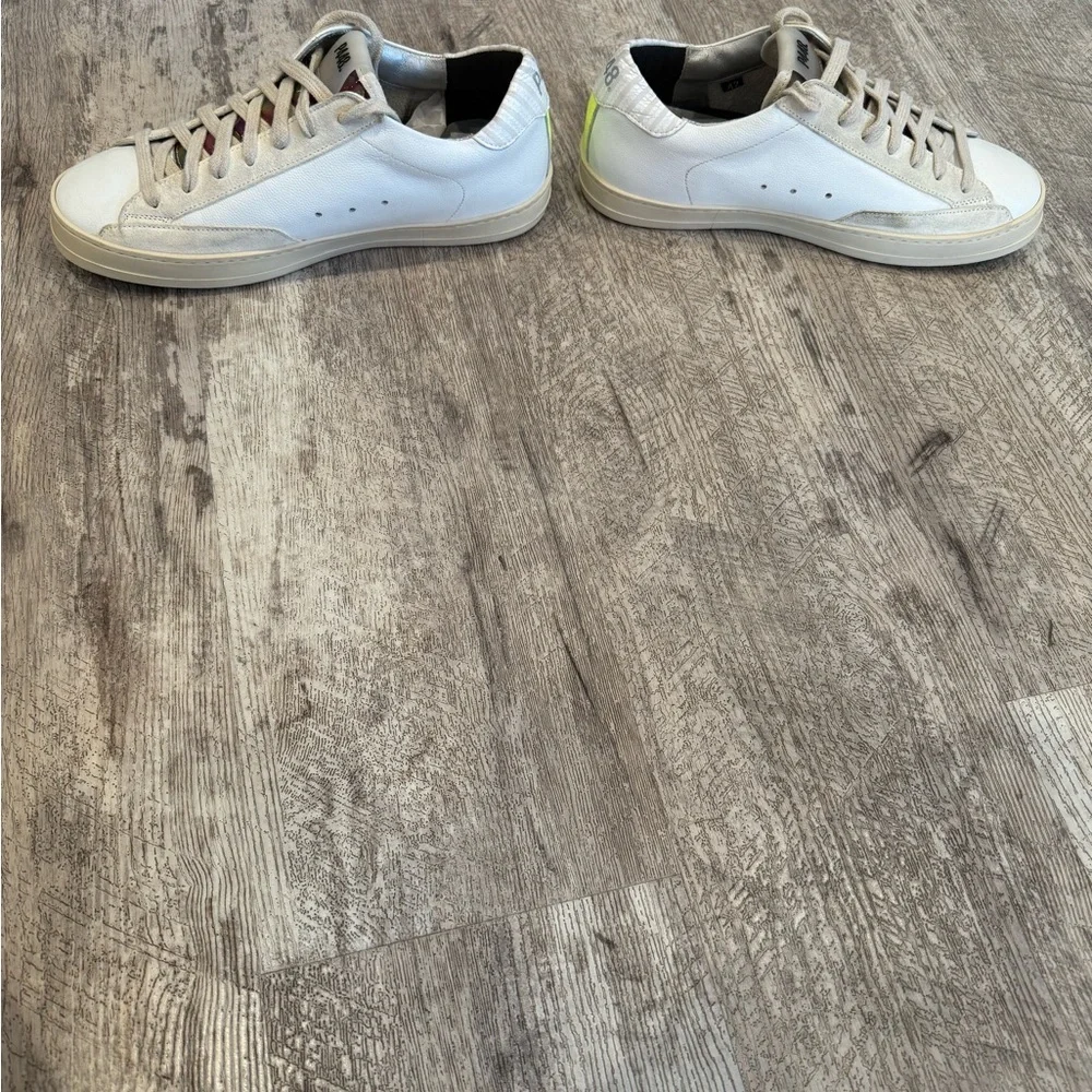P448 Distressed Style Sneakerswith Neon Yellow Accents - Picture 6 of 11
